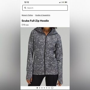 NWT LULULEMON SCUBA FULL LENGTH ZIP UP SIZE 16